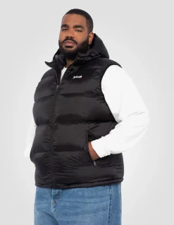 Doudoune noire sans manche, grande taille - NOIR