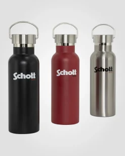 Gourde argentée Schott NYC® - ARGENTÉ