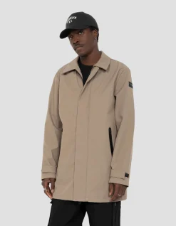Manteau technique beige déperlant - BEIGE