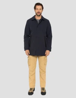 Manteau technique bleu marine foncé déperlant - MARINE FONCÉ