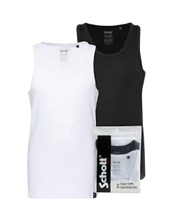 Pack de 2 débardeurs blanc et noir - BLANC/NOIR