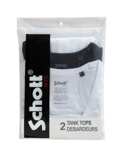 Pack de 2 débardeurs blanc et noir - BLANC/NOIR