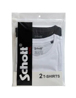 Pack de 2 t-shirts logo blanc et noir - BLANC/NOIR