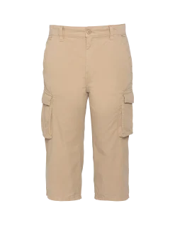 Pantacourt beige cargo multipoches - BEIGE