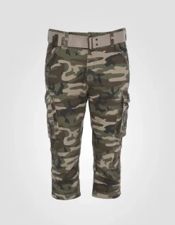 Pantacourt camouflage kaki - CAMOUFLAGE KAKI