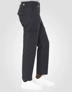 Pantalon army bleu marine multipoches - MARINE