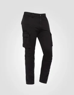 Pantalon cargo noir multipoches - NOIR