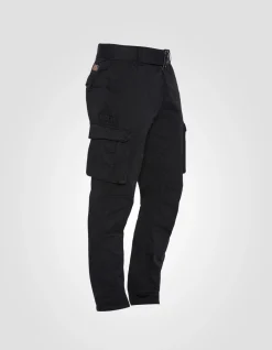 Pantalon cargo slim noir multipoches - NOIR