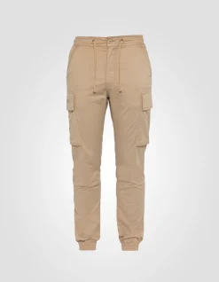Pantalon cargo stretch beige - BEIGE