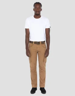 Pantalon cargo tabac multipoches - TABAC