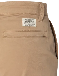 Pantalon chino beige large - BEIGE