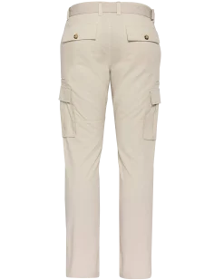 Pantalon de combat beige avec ceinture - BEIGE