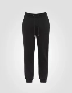 Pantalon de survêtement noir, grande taille - NOIR