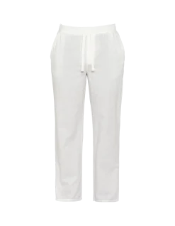 Pantalon en lin mélangé blanc - BLANC