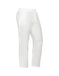 Pantalon en lin mélangé blanc - BLANC