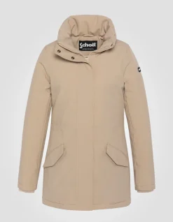Parka beige à capuche - BEIGE