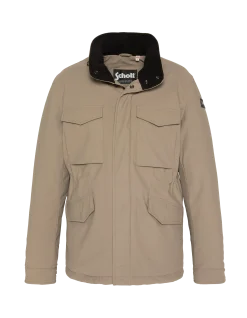 Parka beige foncé multipoches à capuche - BEIGE FONCÉ