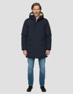 Parka bleu marine à capuche - MARINE