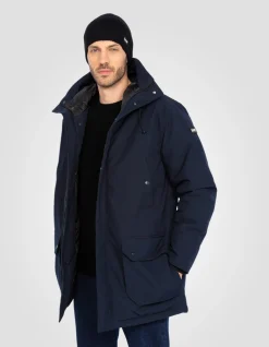 Parka bleu marine à capuche - MARINE