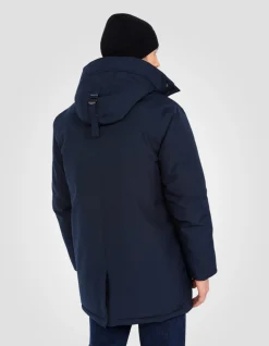 Parka bleu marine à capuche - MARINE