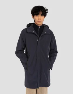 Parka bleu marine foncé urban à capuche - MARINE FONCÉ