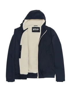 Parka bleu marine multipoches à capuche - MARINE