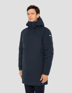 Parka bleu marine multipoches à capuche - MARINE