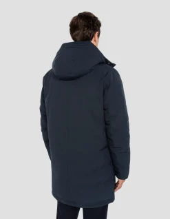Parka bleu marine multipoches à capuche - MARINE