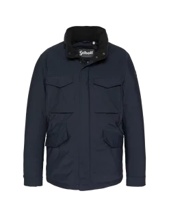 Parka bleu marine multipoches à capuche - MARINE