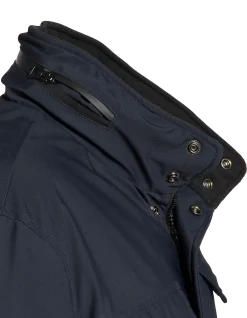 Parka bleu marine multipoches à capuche - MARINE