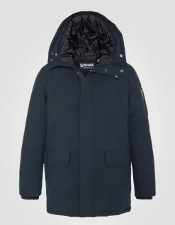 Parka d'hiver bleu marine à capuche - MARINE