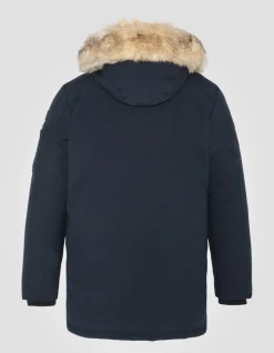 Parka d'hiver bleu marine à capuche - MARINE