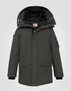 Parka kaki à capuche enfant - KAKI