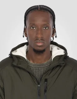 Parka kaki doublée sherpa - KAKI