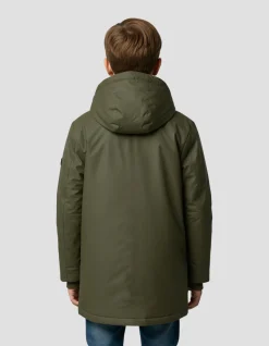 Parka kaki multipoches à capuche enfant - KAKI