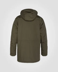 Parka longue kaki foncé doublée sherpa - KAKI FONCÉ