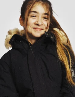 Parka noire à capuche enfant - NOIR