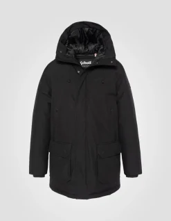Parka noire à capuche - NOIR
