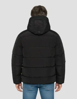 Parka noire à capuche - NOIR
