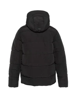 Parka noire à capuche - NOIR
