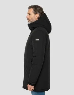 Parka noire à capuche - NOIR