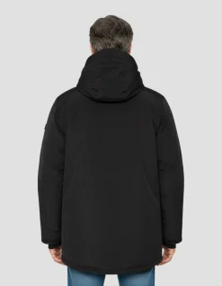 Parka noire à capuche - NOIR