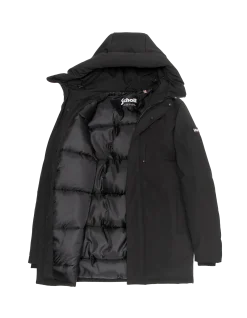 Parka noire à capuche - NOIR
