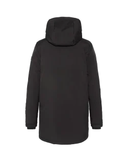 Parka noire à capuche - NOIR