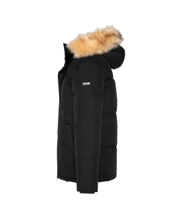 Parka noire à capuche - NOIR