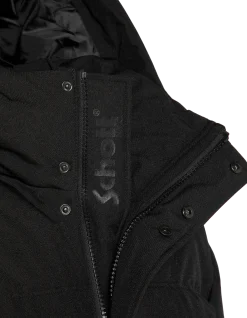 Parka noire à capuche - NOIR