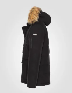 Parka noire à capuche - NOIR