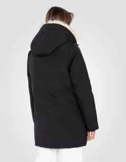 Parka noire à capuche - NOIR