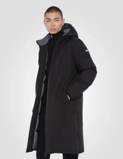 Parka noire extra longue - NOIR
