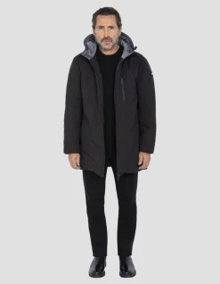 Parka noire longue - NOIR